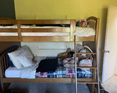 Twin Bunk Beds, Mini Fridge