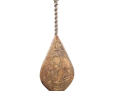 Unique Wooden Decorative Boat Paddle With Relief Carvings From Manaus, Amazonas, Brazil