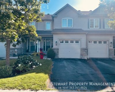 3 Bedroom 2BA 1428 ft Townhouse For Rent in Ottawa, ON