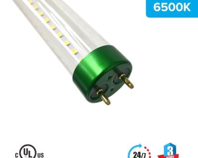 T8 4ft 18W LED Tube Glass 6500K Clear Single Ended power 1-Pack
