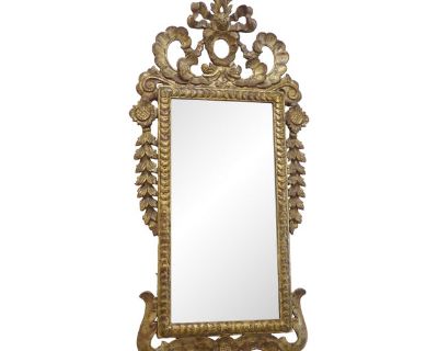 Antique Carved Italian Giltwood Mirror