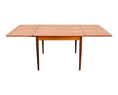 1960s Danish Teak Draw Leaf Dining Table