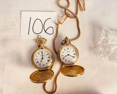 Lot 106 Two 1970's Collector Civil War Pocket Watches Both Running