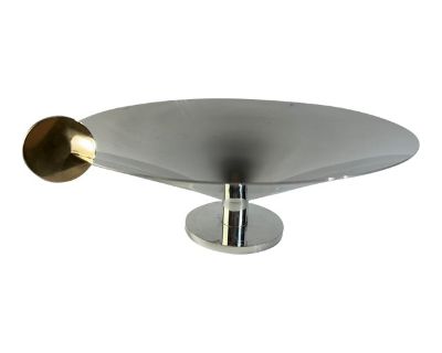 Mid-Century Modern Ambrogio Pozzi Silver-Plate Centerpiece Bowl, 12 Inch - 1 Piece