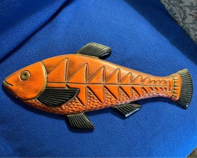 Fish Wall Plaque - Ceramic 18”L X 8-1/2” H