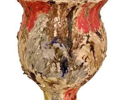 Sasha Court, Contemporary, Small Moon Jar, Textured Glazed Stoneware, Vase