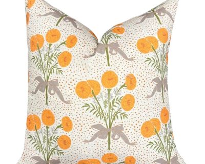 Mary in Orange by Lulie Wallace Pillow Cover for 22" Insert