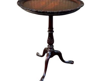 Antique Carved Mahogany Tea Table Side Table 19th Century