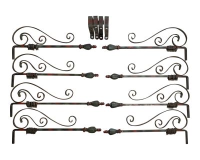 Vintage 1920s Swing Curtain Rods - Set of 8