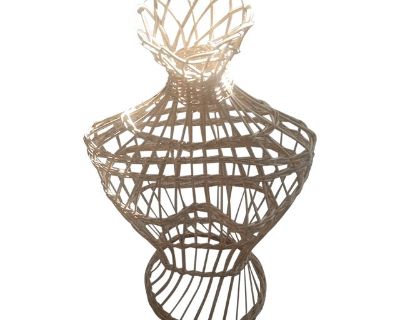 Gorgeous 1970 Wicker Mannequin or Dress Form.