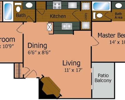 Private room with own bathroom in an apartment, Denton, TX 76205