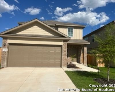 5246 Scoria Trail. Property for Rent in San Antonio, TX for $2,700 with 4 bedrooms and 3 full baths. This property was built in 2023.. Smoking Outside Only. Welcome home to this fabulous four bedrooms, three bathroom, two car garage home! The plus sized entry nook welcomes you home upon arrival! There is a private bedroom with a full hall bath, great for in-laws, guests and friends! The living ...