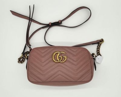 Gucci Marmont Small Shoulder Bag in Dusty Pink