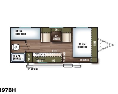 2019 Forest River Salem FSX 197BH