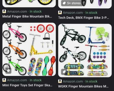 ISO tech deck bikes, scooters and ramps