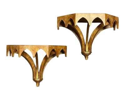 Vintage Gold Brackets - a Pair