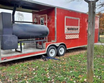2018 - 8' x 30' Barbecue Food Trailer with Bathroom and Porch
