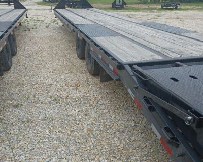 2023 Big Tex 25GN Gooseneck Tandem Dual 35+5' [25gn-35bk+5mr] Equipment Trailer W/Mega Ramps FOR REN