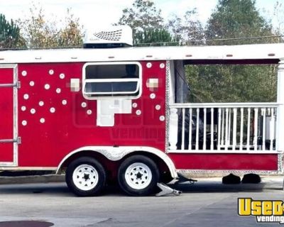 2022 7' x 16' Food Concession Trailer with Porch Mobile Vending Unit