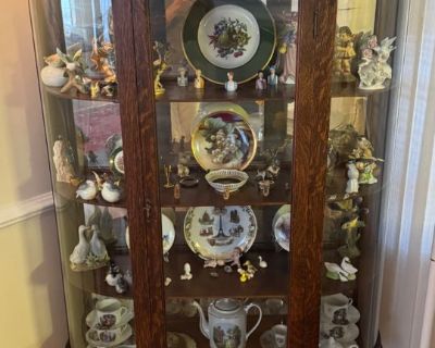 Antique Oak Curio Cabinet
