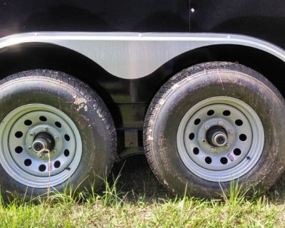8.5 x 28 Enclosed Cargo Trailer Flat Nose 5200 lb axles