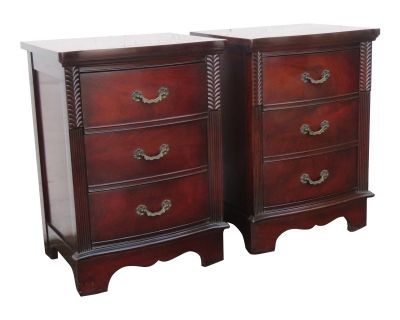 Dixie Furniture Tall Nightstands End Side Bedside Tables a Pair