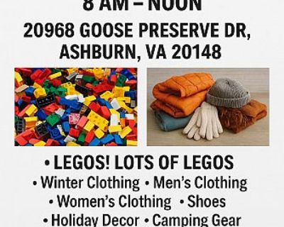 Legos, men and women s winter clothing and household goods