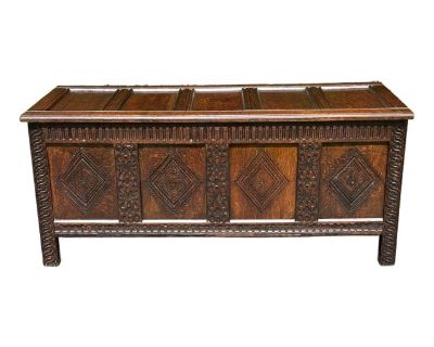 17th Century Charles II Oak Coffer
