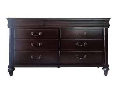 British Colonial Refinished Marques Double Dresser by Ethan Allen