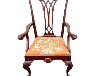 Early 20th Century Mahogany Chippendale Style Armchair