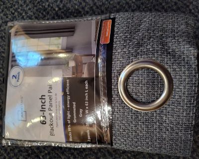 Blackout curtains -gray tweed