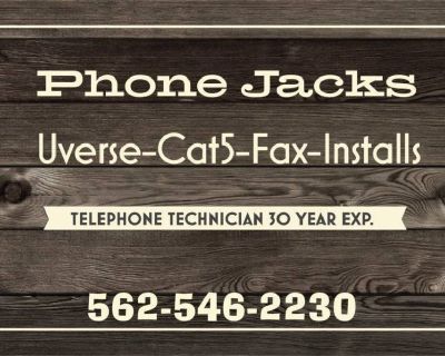 Computer Data PHONE JACKS -PHONE SYS-REPAIRS-UVERSE