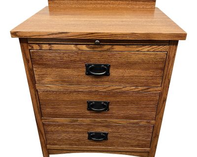 Michaels Furniture Mission Style 3 Drawer Nightstand for Restoration Hardware