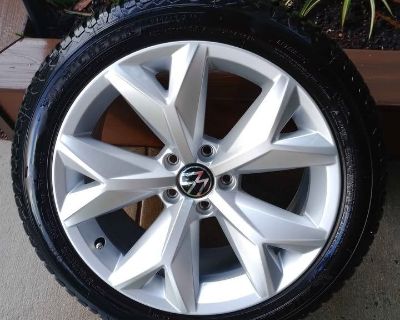 VW Prisma Wheels 18x8 ET 34 plus Michelin cross climate 2 tires 235/45/18
