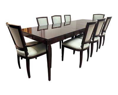 Century Furniture Extension Dining Room Table + Set of Eight Dining Room Chairs Set