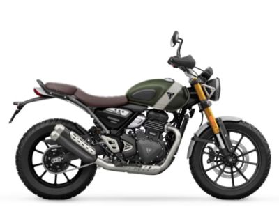 2025 Triumph Scrambler 400 X Matte Khaki Green / Fusion White