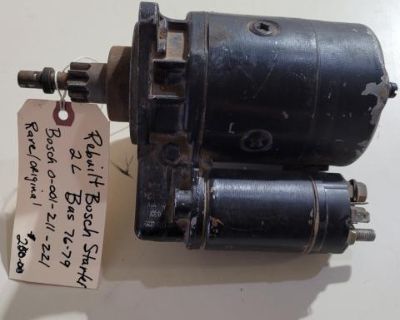 VW Rebuilt Bosch 2 Liter 12V Starter Bus '76-79