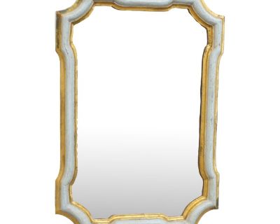 Vintage Italian Small Wooden Gilt Mirror