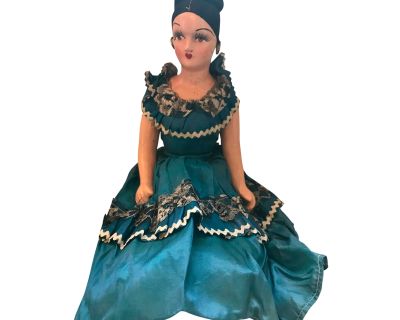 1920s Vintage Spanish Senorita Handmade Boudoir Doll