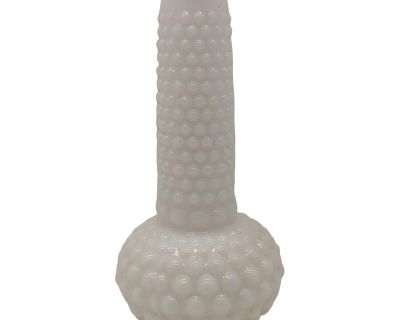 Vintage Hobnail Milk Glass Bud Vase