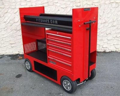Tire Rack Cart w/Drawers