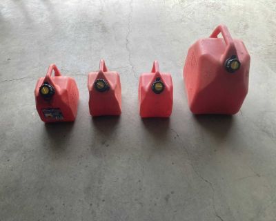Empty gas cans