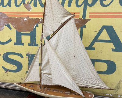 Yacht boat ship Wood model sailing boat over 5 foot tall