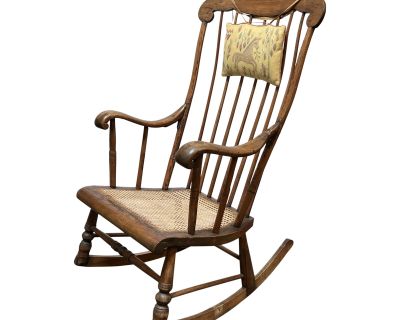 Antique Oak Boston Rocking Chair