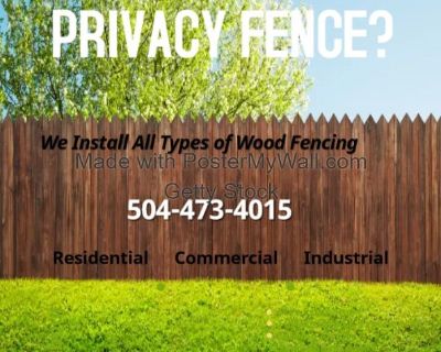 Wood fence installation and repair