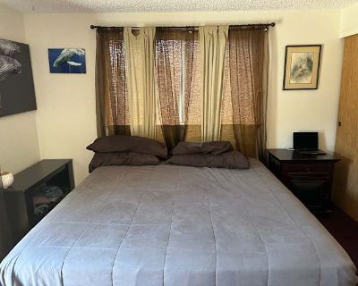 Available on: now. Furnished. Parking available * Internet included * LGBTQ+ friendly * 40+ years welcome douglas will require background checks for this room Learn more. This is for 6 month rental, with possibility to extend on a monthly basis upon completion of lease. Avaialbe as soon as Sept 22, 2025. For rent is master bedroom/bathroom two story house. The bedroom has sliding glass doors wi...