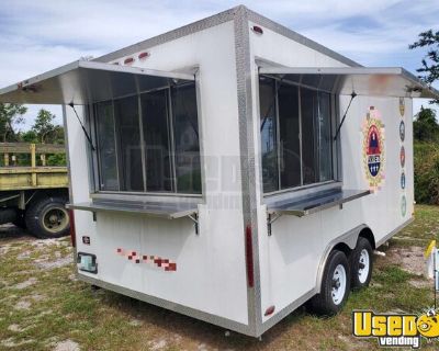 2016 8.5' x 18' Quality Kitchen Food Concession Trailer with Fire Suppression System