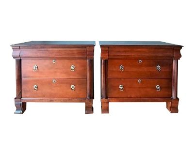 A Pair of British Classics Daryn Nightstands With Drawers by Ethan Allen