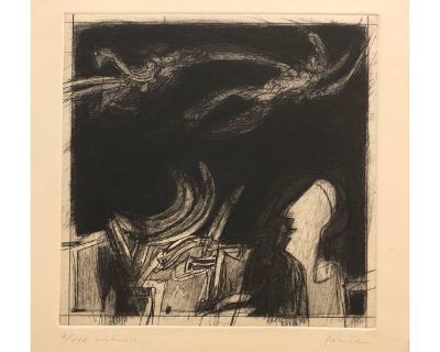 Will PetersenBeat Artist "Witness" Lithograph Etching Lakeside Studio Chicago