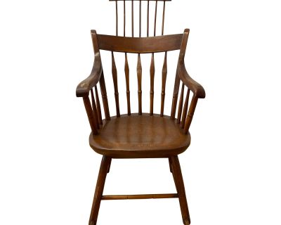 19th Century American Hitchcock High Back Rocking Chair